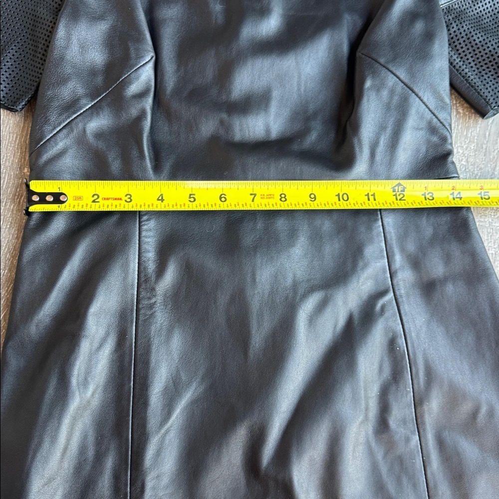 LK Bennett Black Leather Mini Dress AS0160 - Picture 9 of 9